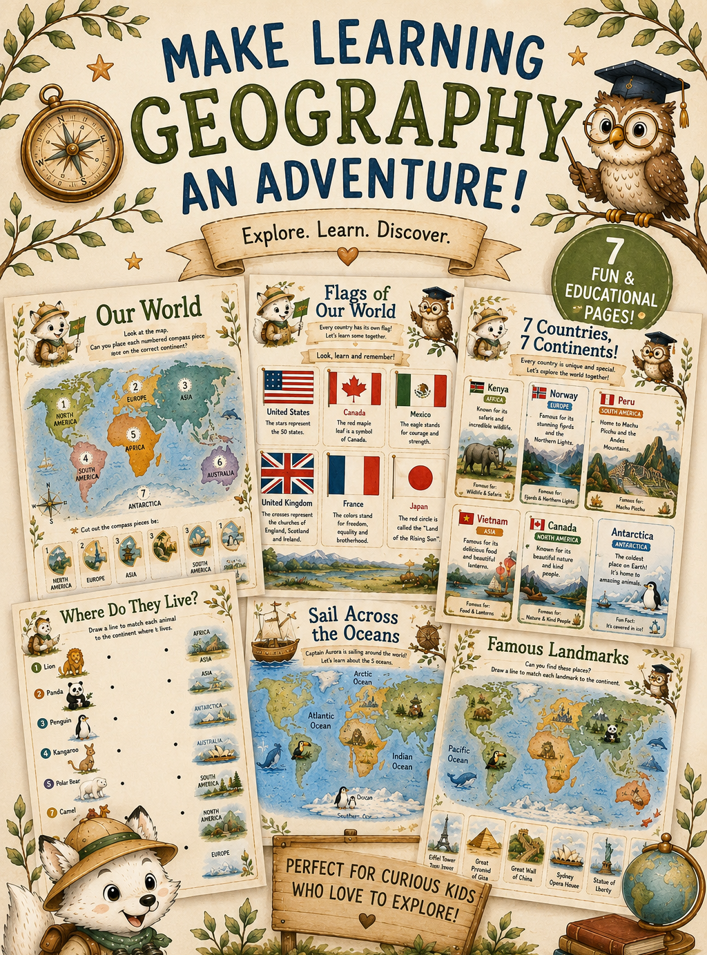 Learning Geography Adventure Pack For Children