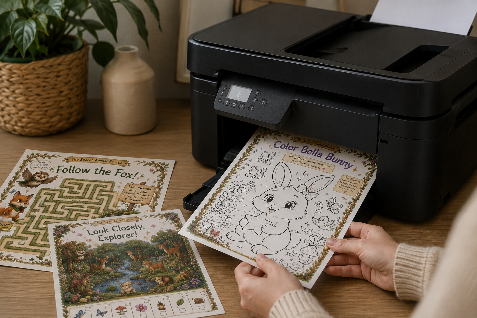 The Secret Animal Rescue - Printable Activity Book - 11 pages